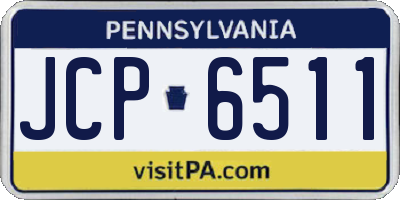 PA license plate JCP6511