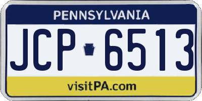 PA license plate JCP6513