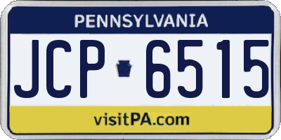 PA license plate JCP6515