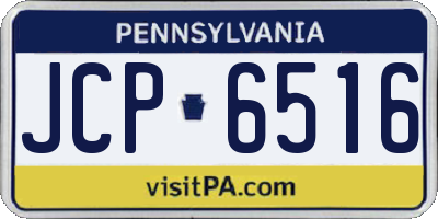 PA license plate JCP6516