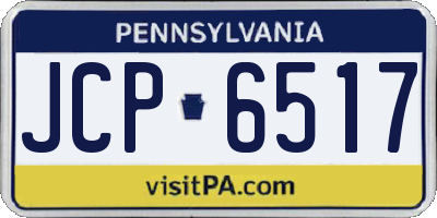 PA license plate JCP6517