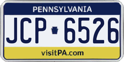 PA license plate JCP6526