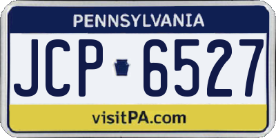 PA license plate JCP6527