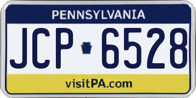 PA license plate JCP6528