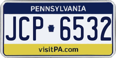 PA license plate JCP6532