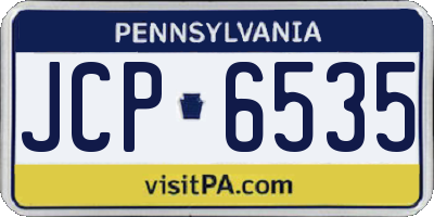 PA license plate JCP6535