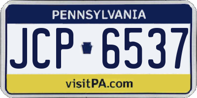 PA license plate JCP6537
