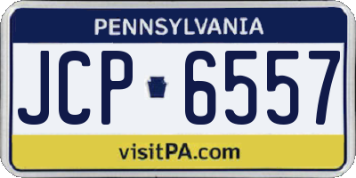PA license plate JCP6557
