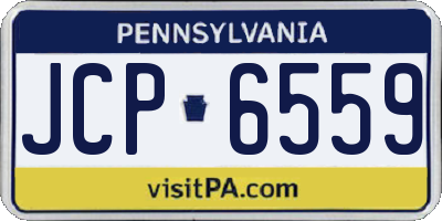 PA license plate JCP6559