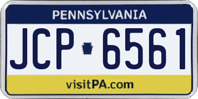 PA license plate JCP6561