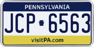 PA license plate JCP6563