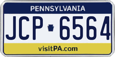 PA license plate JCP6564