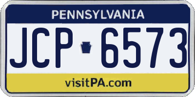 PA license plate JCP6573