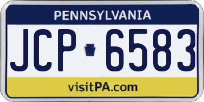 PA license plate JCP6583