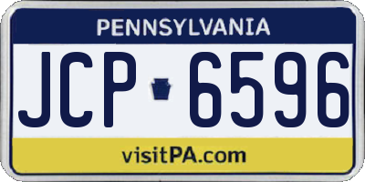 PA license plate JCP6596