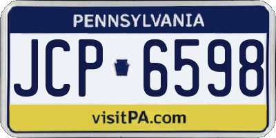 PA license plate JCP6598