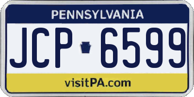 PA license plate JCP6599