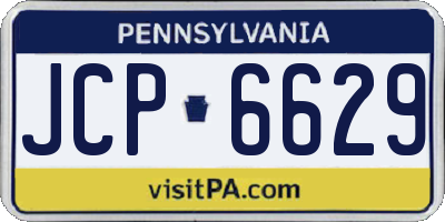 PA license plate JCP6629