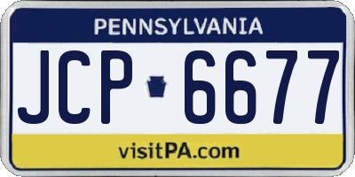 PA license plate JCP6677