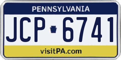 PA license plate JCP6741