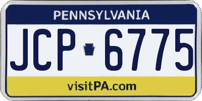 PA license plate JCP6775