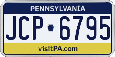 PA license plate JCP6795