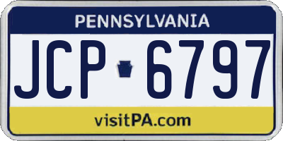 PA license plate JCP6797