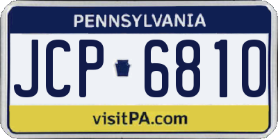 PA license plate JCP6810
