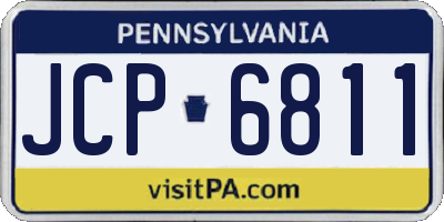 PA license plate JCP6811