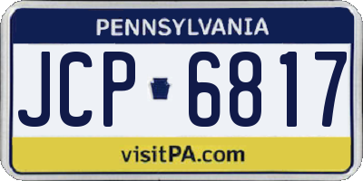 PA license plate JCP6817
