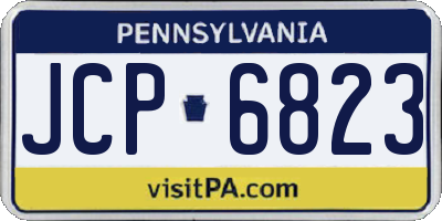 PA license plate JCP6823