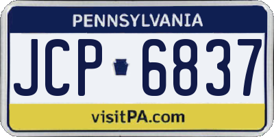 PA license plate JCP6837