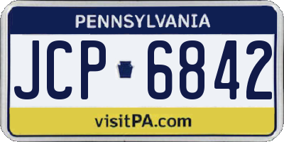 PA license plate JCP6842