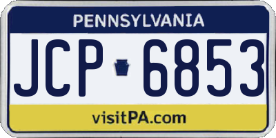 PA license plate JCP6853