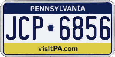 PA license plate JCP6856