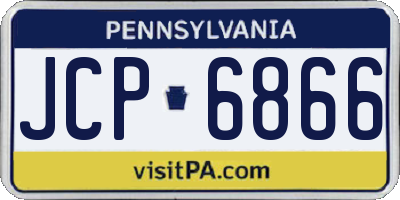 PA license plate JCP6866