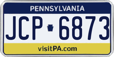PA license plate JCP6873