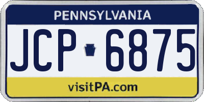 PA license plate JCP6875