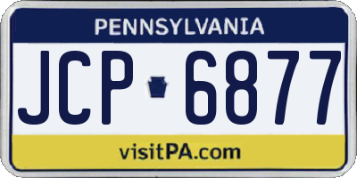 PA license plate JCP6877