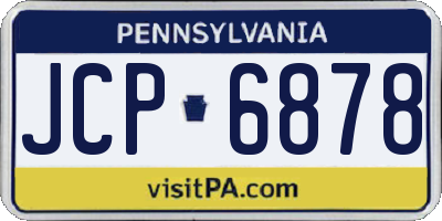 PA license plate JCP6878