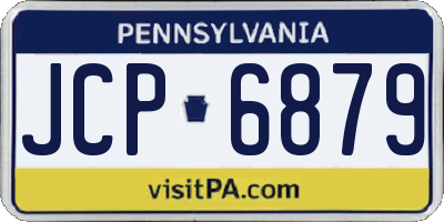 PA license plate JCP6879