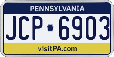 PA license plate JCP6903