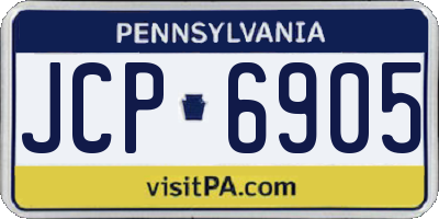 PA license plate JCP6905