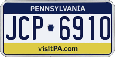 PA license plate JCP6910