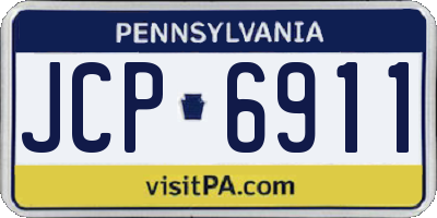 PA license plate JCP6911