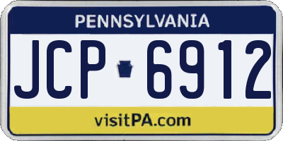 PA license plate JCP6912