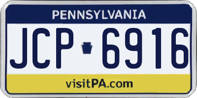 PA license plate JCP6916