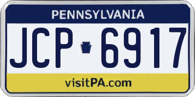 PA license plate JCP6917