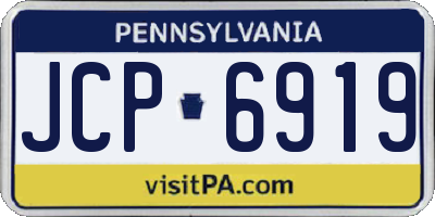 PA license plate JCP6919