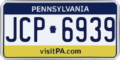 PA license plate JCP6939